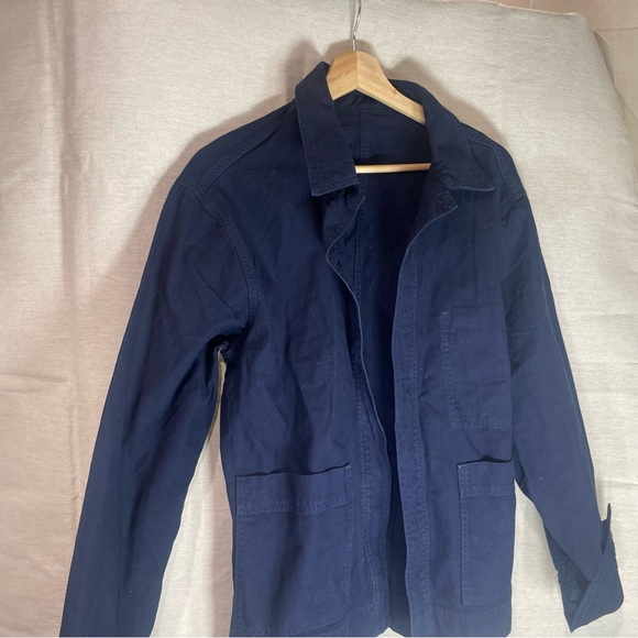 Everlane Men's navy Blue cotton Jacket - Picture 3 of 6